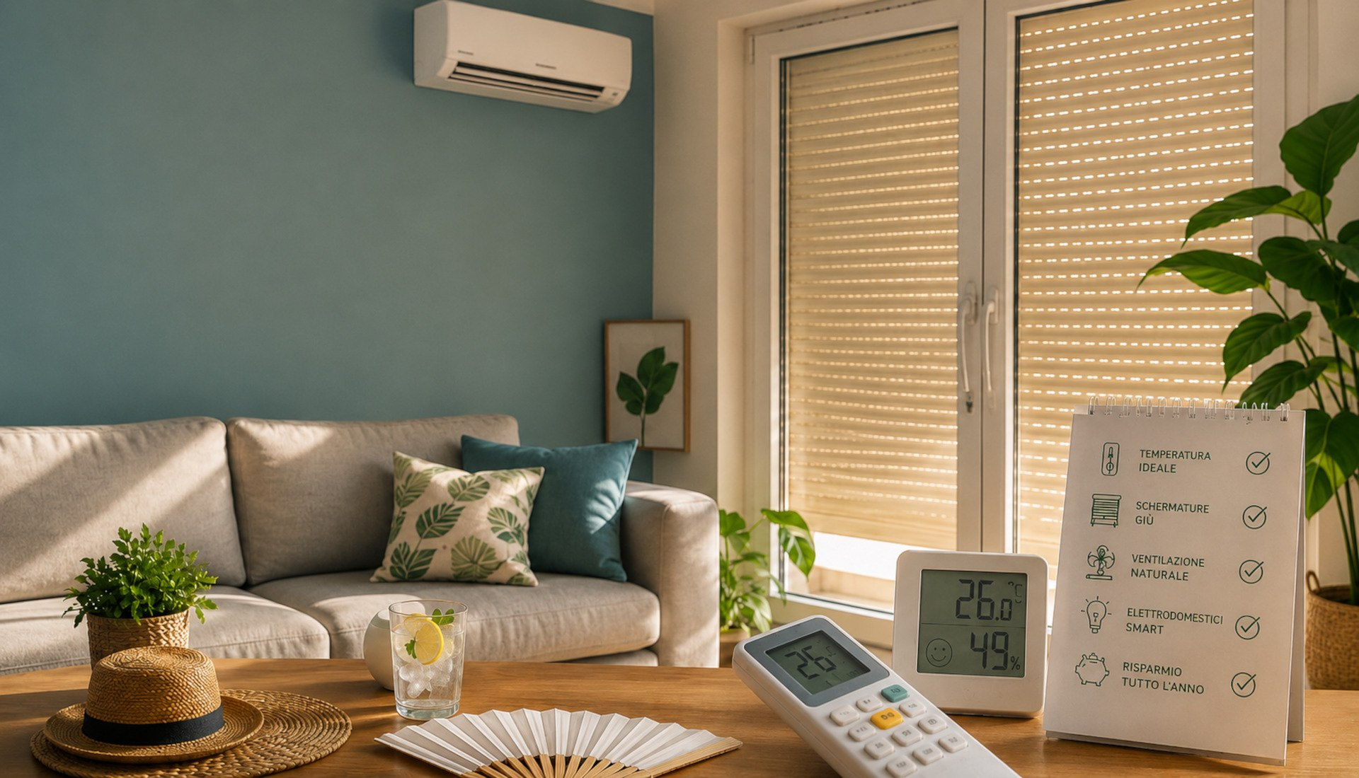 Estate fresca, bolletta leggera: il risparmio comincia prima di accendere il climatizzatore
