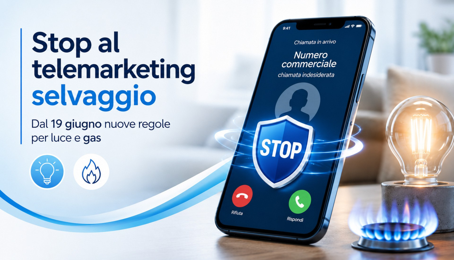 Addio al telemarketing selvaggio: dal 19 giugno nuove regole per luce e gas